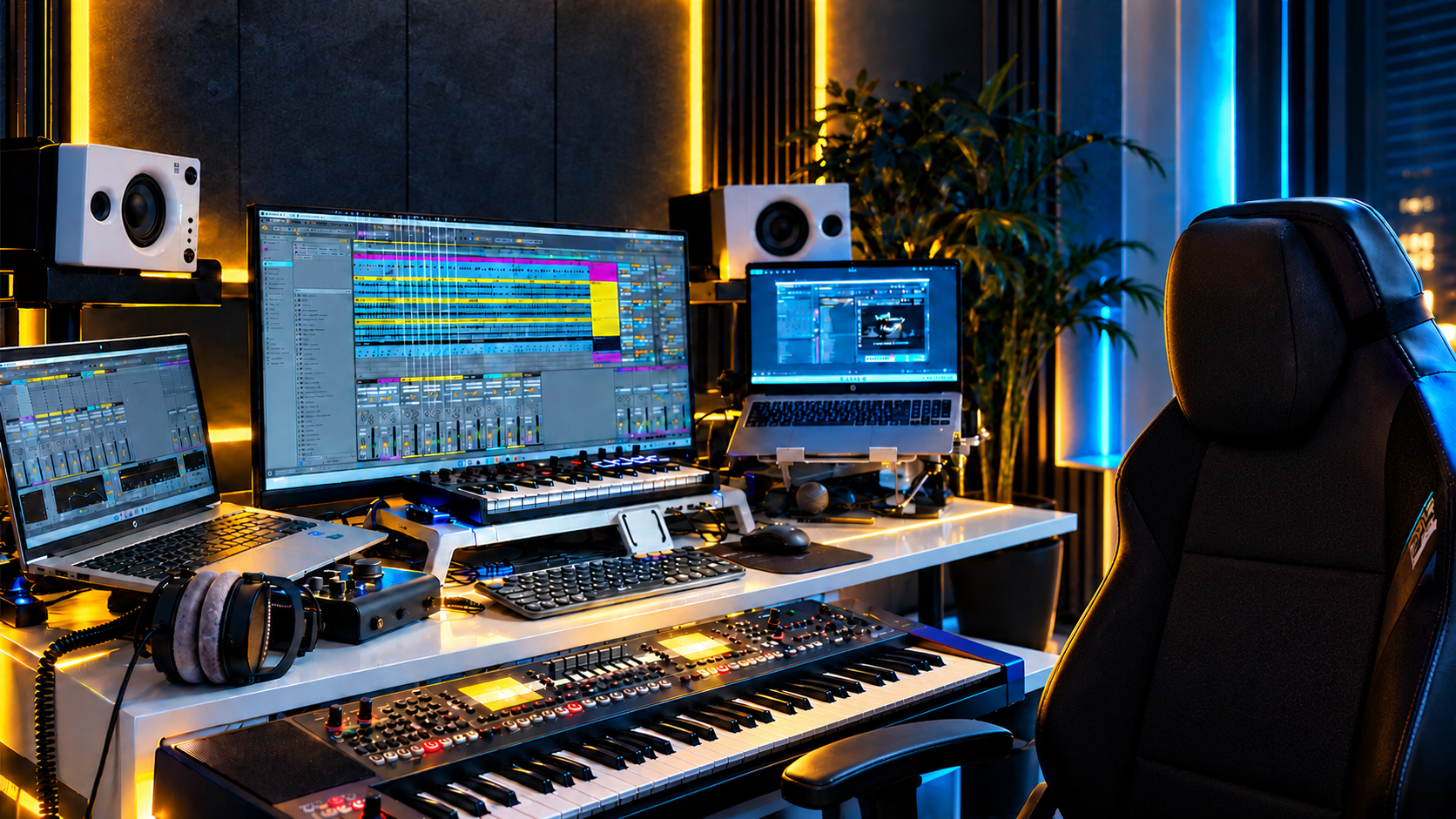Lightning Effect music production studio